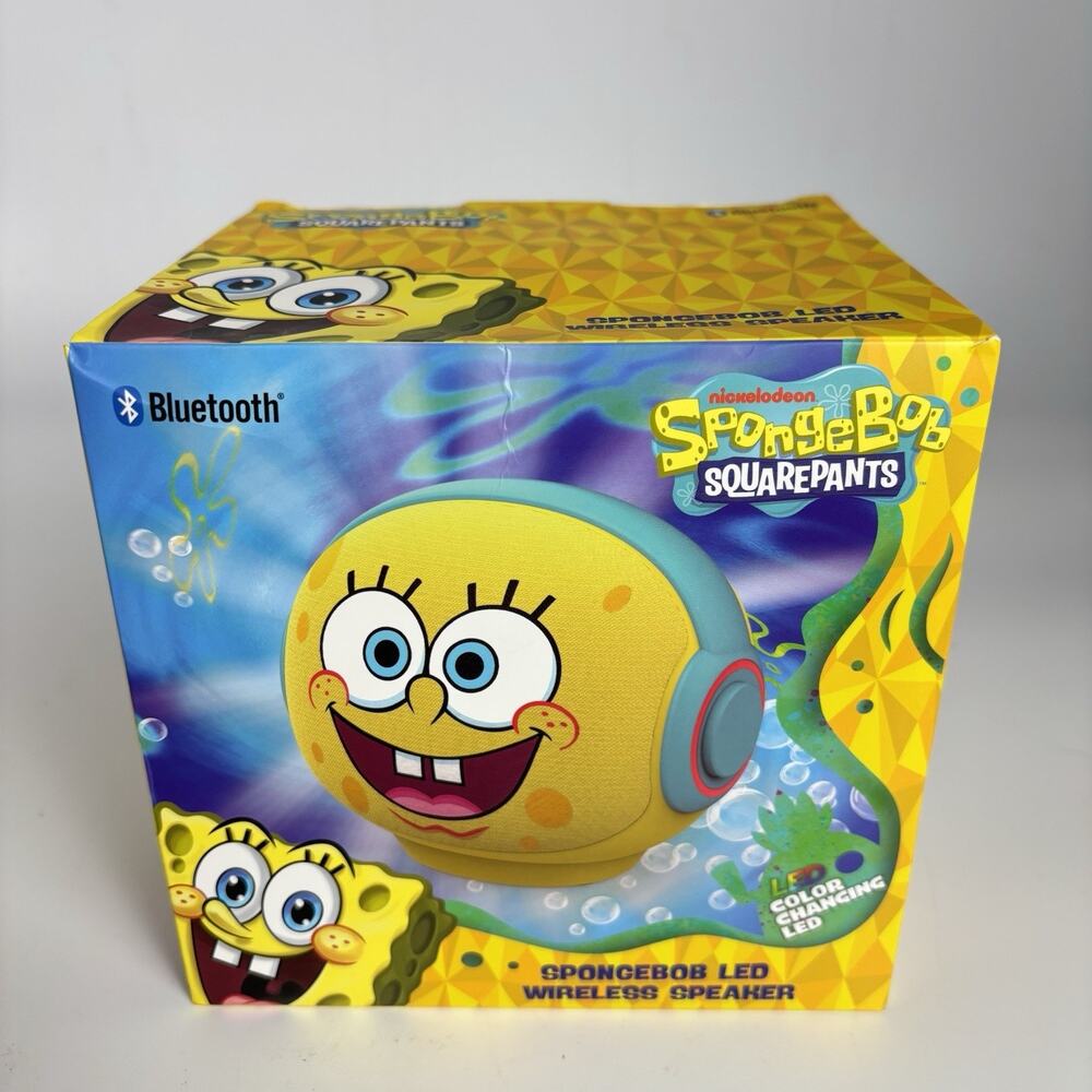 Nickelodeon Spongebob Squarepants LED Wireless Speaker *Bluetooth* New In Box